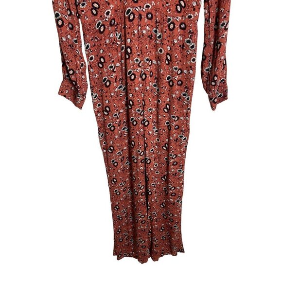 Free People Some Like it Hot Jumpsuit Rust Combo-sz approx. 8 - Picture 6 of 13